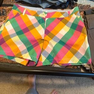 crown & ivy Multicolor Plaid Women's Shorts